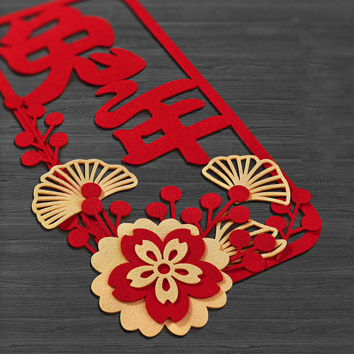 Chinese New Year Door Decoration Set, Auspicious Style