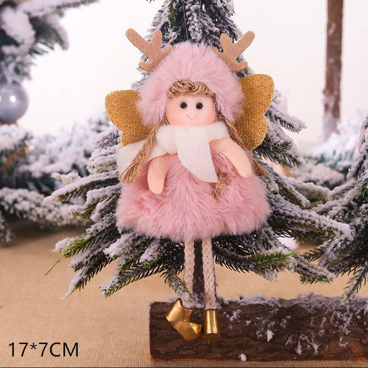 Plush Christmas Angel Ornament for Whimsical Holiday Decor