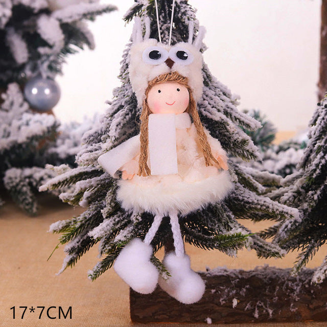 Plush Christmas Angel Ornament for Whimsical Holiday Decor