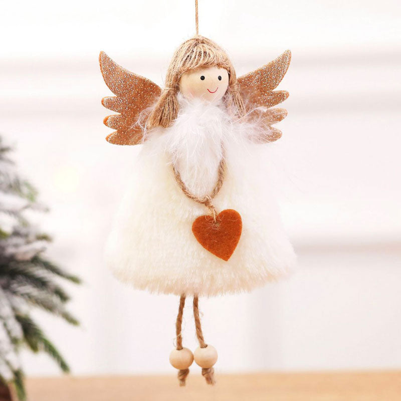 Plush Angel Christmas Ornament Cozy Holiday Tree Decor