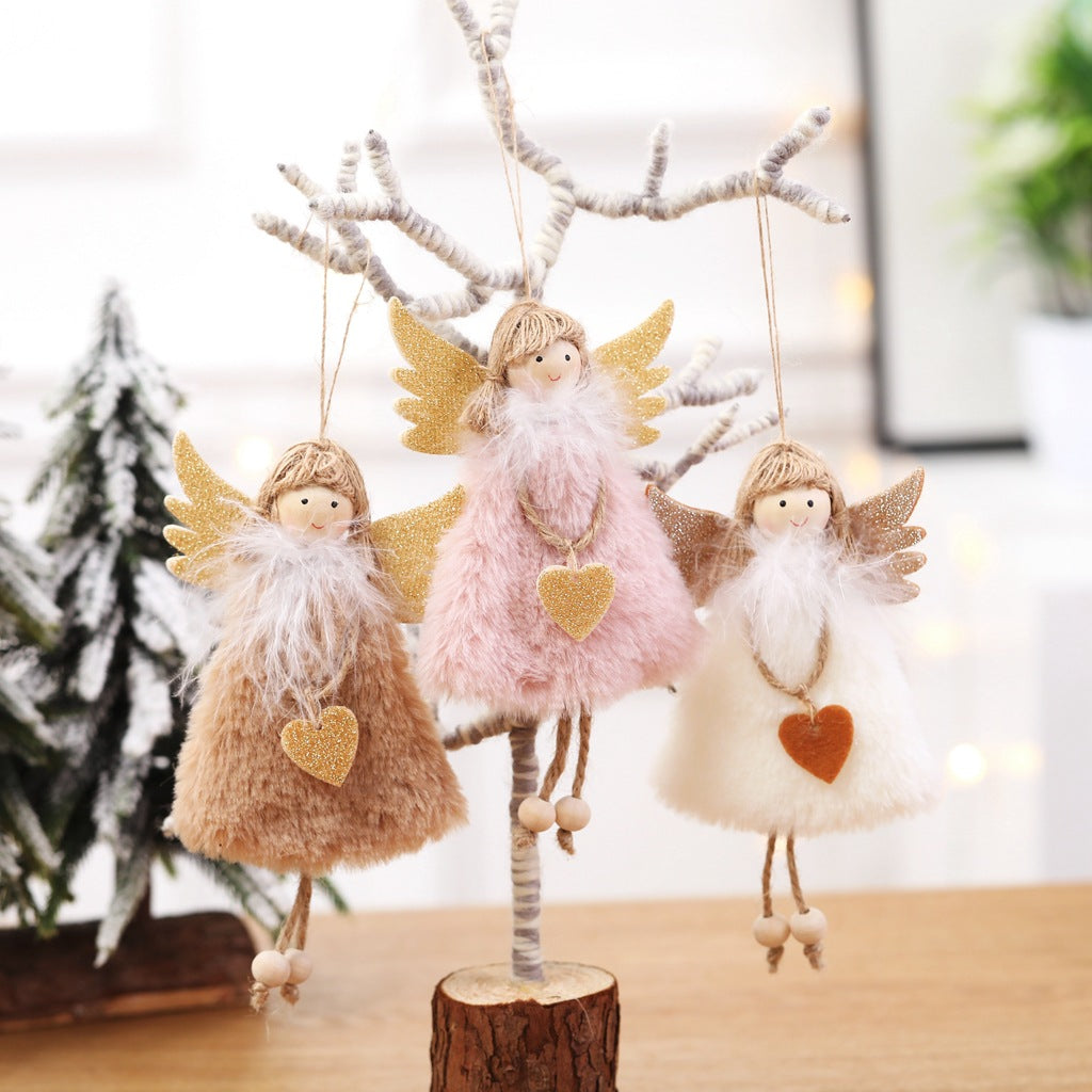 Plush Angel Christmas Ornament Cozy Holiday Tree Decor