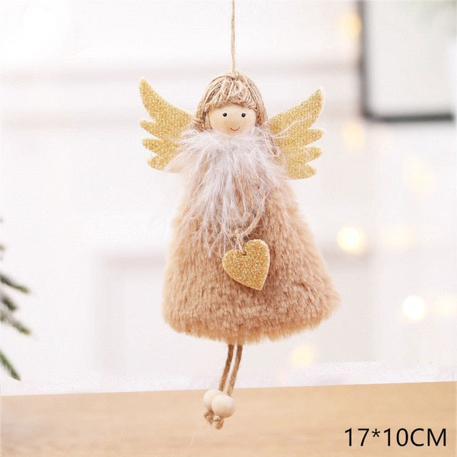 Plush Angel Christmas Ornament Cozy Holiday Tree Decor