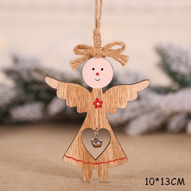 Wooden Christmas Tree Ornament Woodland Centerpiece