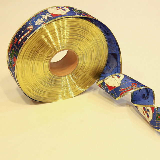 Christmas Wired Ribbon for Gift Wrap and Tree Decor