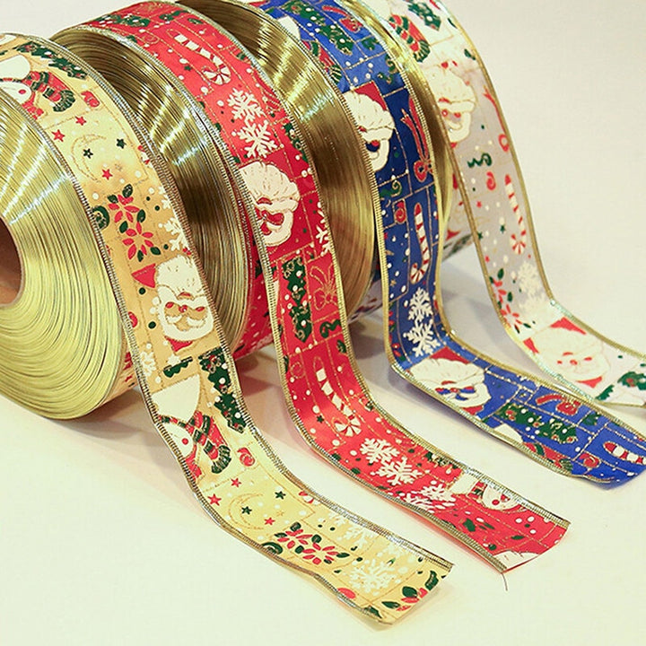 Christmas Wired Ribbon for Gift Wrap and Tree Decor