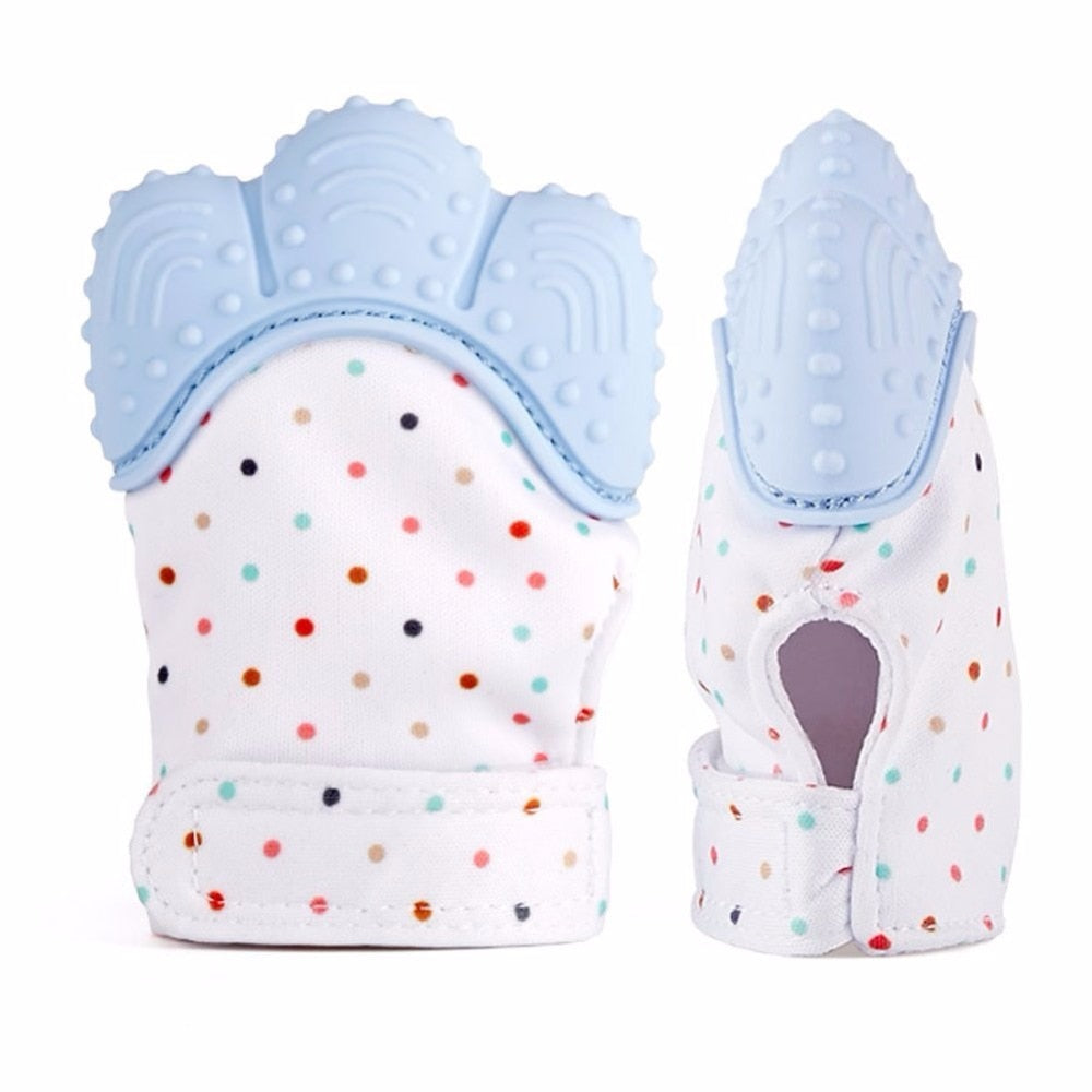 Silicone Teething Mitten for Soothing Sore Baby Gums