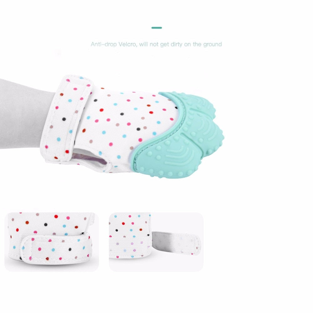 Silicone Teething Mitten for Soothing Sore Baby Gums