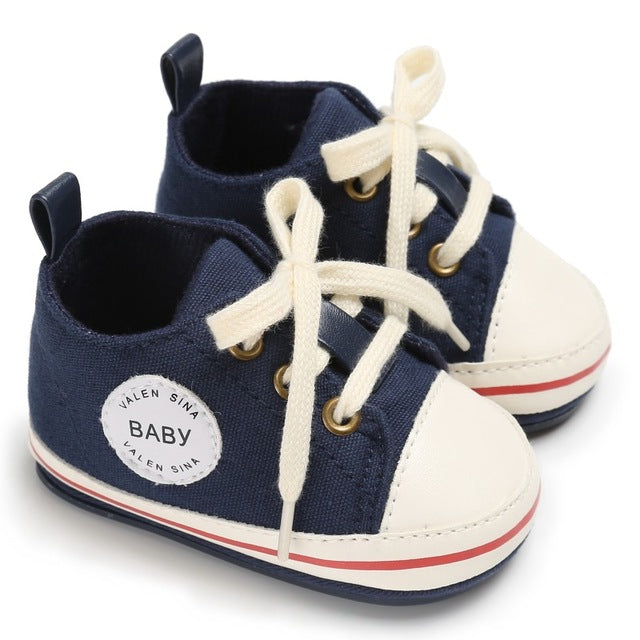 Infant Canvas Shoes With Flexible First-Walker Soles