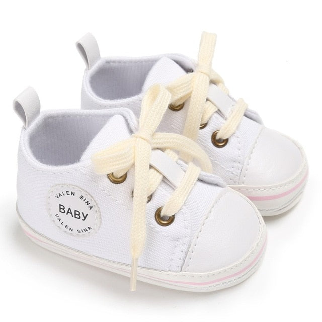 Infant Canvas Shoes With Flexible First-Walker Soles