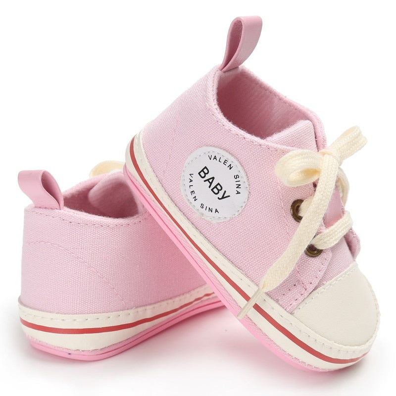 Infant Canvas Shoes With Flexible First-Walker Soles