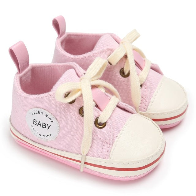 Infant Canvas Shoes With Flexible First-Walker Soles