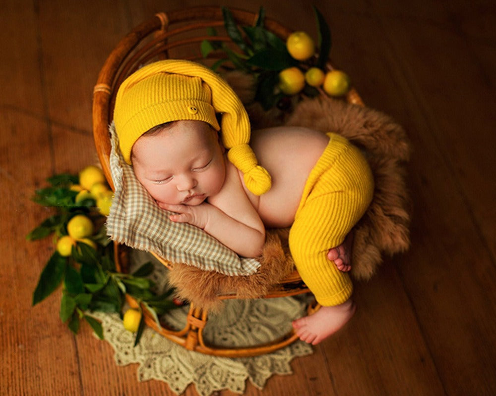Newborn Rattan Chair Prop for Cozy Studio Portraits