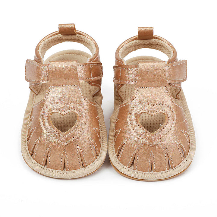 Baby Summer Sandals: Breathable Heart-Detail Shoes