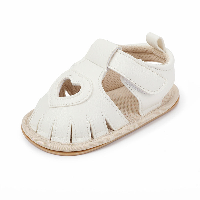 Baby Summer Sandals: Breathable Heart-Detail Shoes