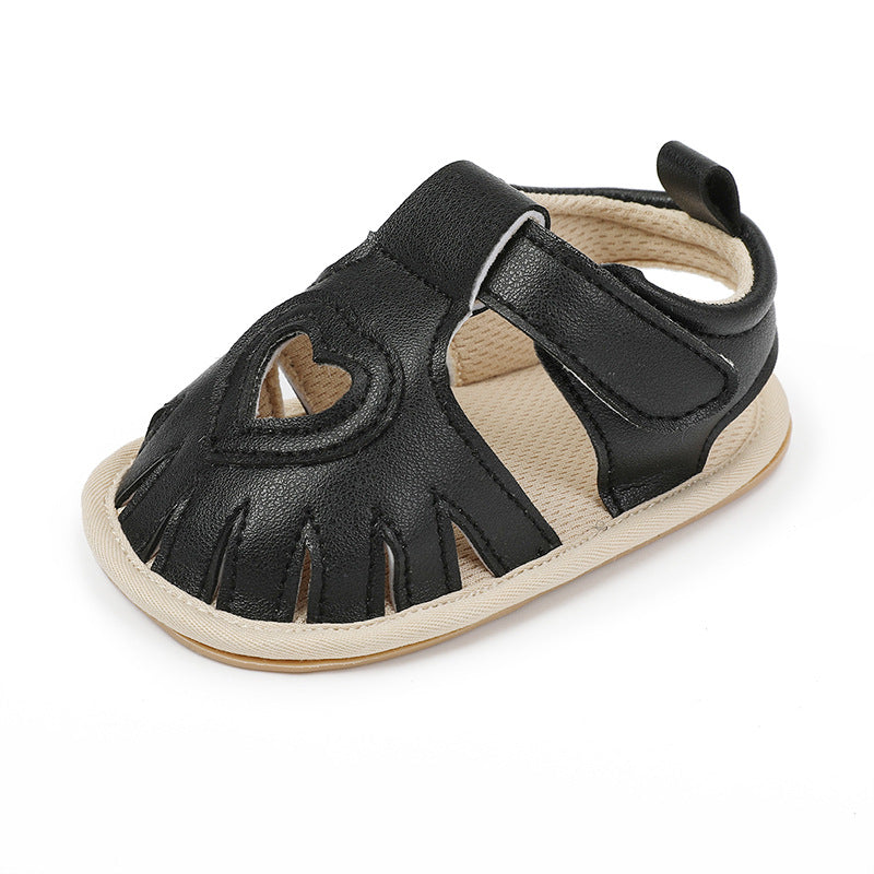 Baby Summer Sandals: Breathable Heart-Detail Shoes