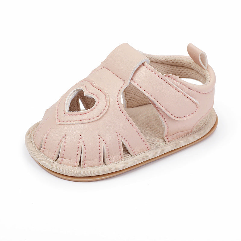 Baby Summer Sandals: Breathable Heart-Detail Shoes