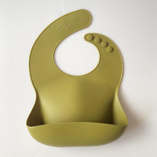 Silicone Baby Bib With Wide Catch-All Pocket