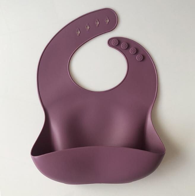 Silicone Baby Bib With Wide Catch-All Pocket