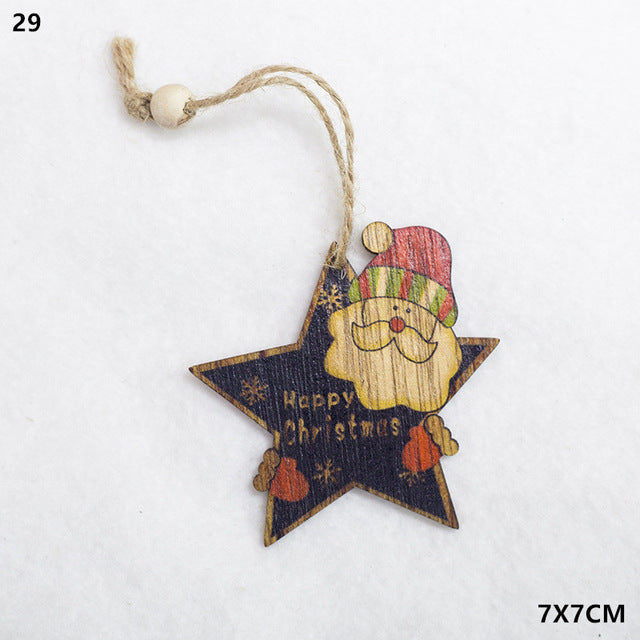 Wooden Christmas Tree Ornaments for Rustic Holiday Cheer