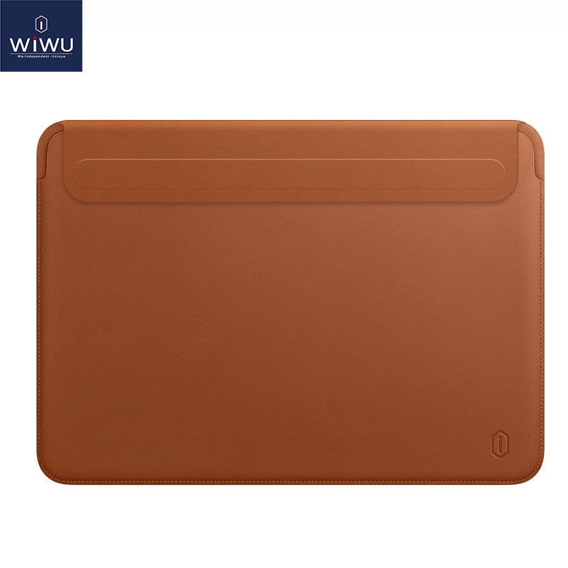 MacBook Pro Sleeve Case, Navy PU Leather Magnetic Flap