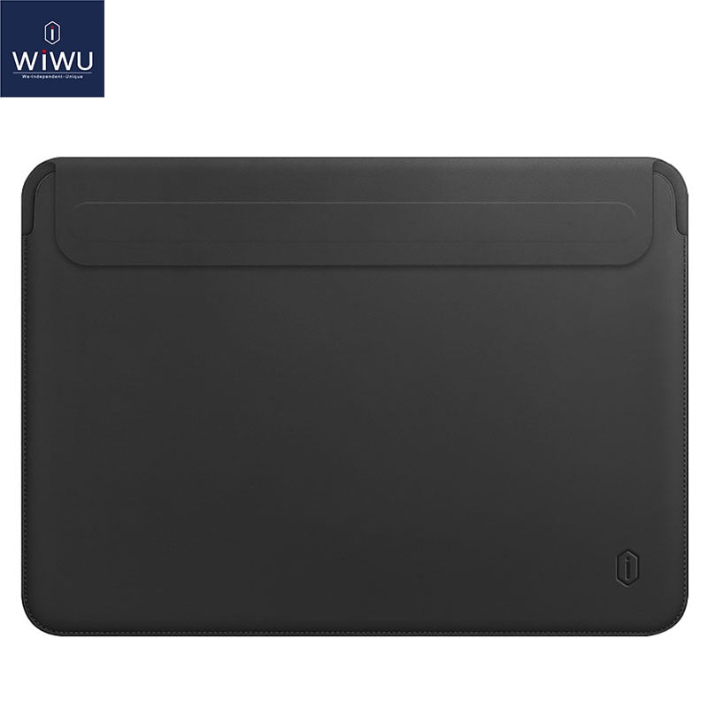 MacBook Pro Sleeve Case, Navy PU Leather Magnetic Flap