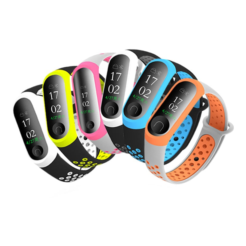 Xiaomi Mi Band 3 & 4 Sport Strap, Breathable Two-Tone