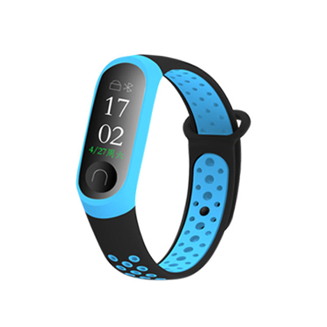Xiaomi Mi Band 3 & 4 Sport Strap, Breathable Two-Tone