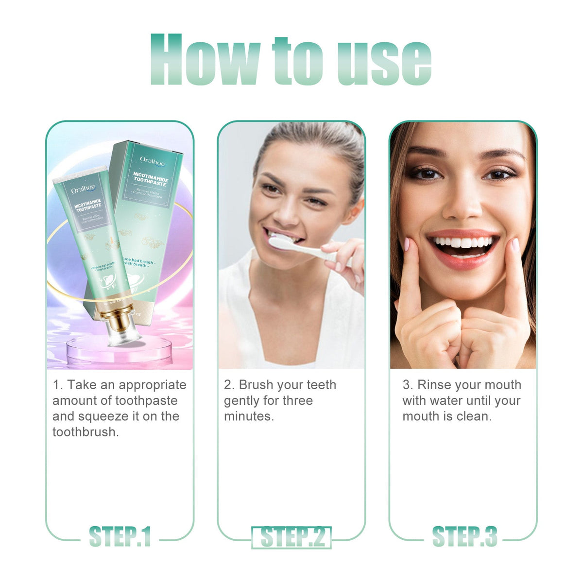 Nicotinamide Toothpaste for Surface Stains & Fresh Breath