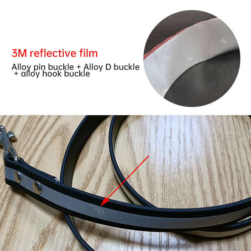 Reflective Dog Collar and Leash Set for Night Walks