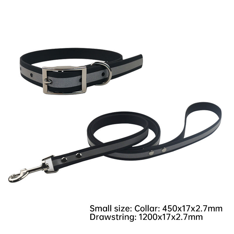 Reflective Dog Collar and Leash Set for Night Walks