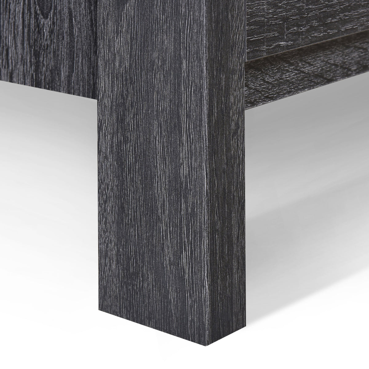 Grey Oak Nightstand with Drawers for Small Bedrooms
