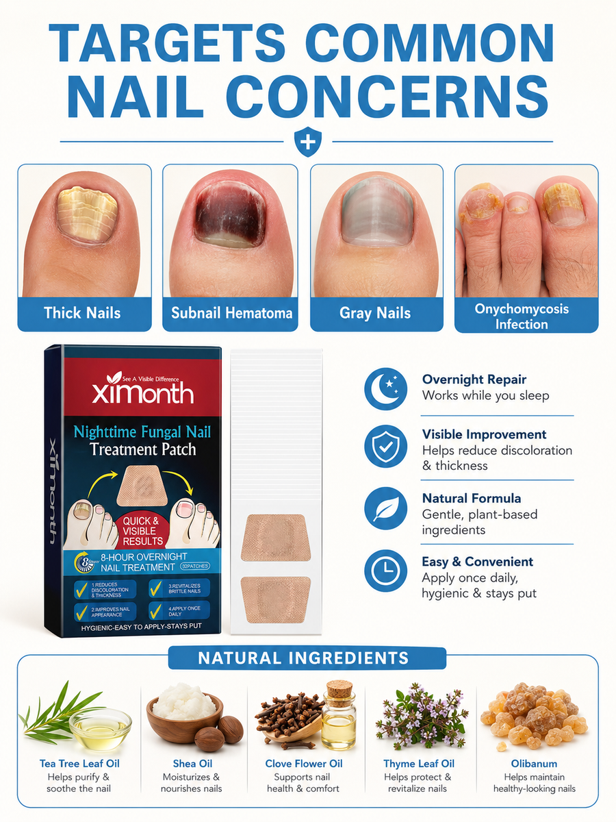 Nighttime Fungal Nail Treatment Patches — Visible Results