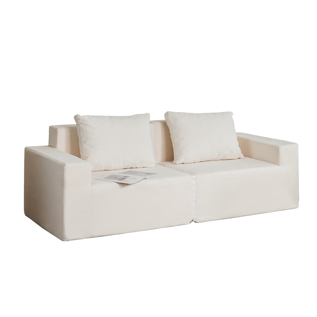 Convertible Foam Sofa No Assembly Removable Washable Cover