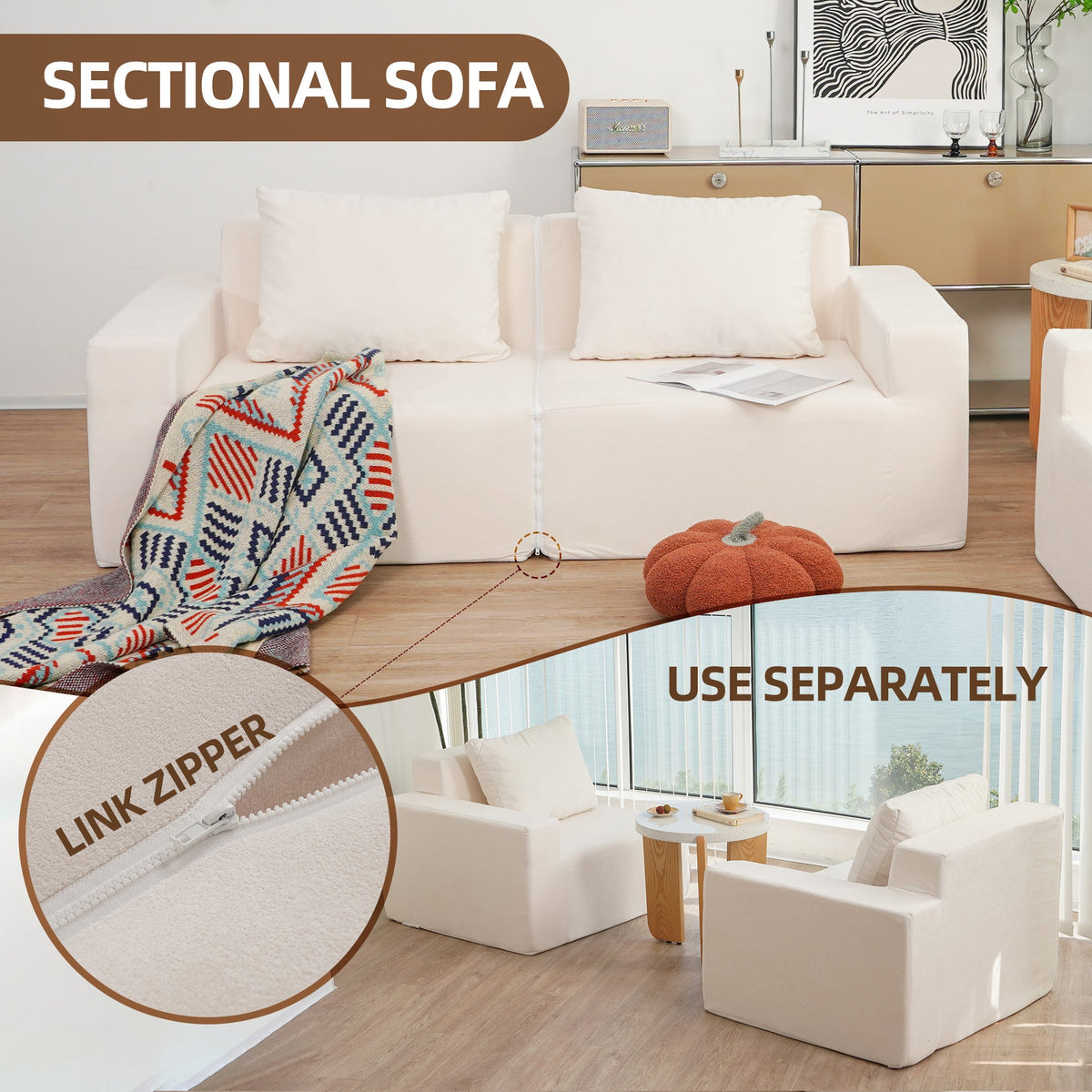 Convertible Foam Sofa No Assembly Removable Washable Cover