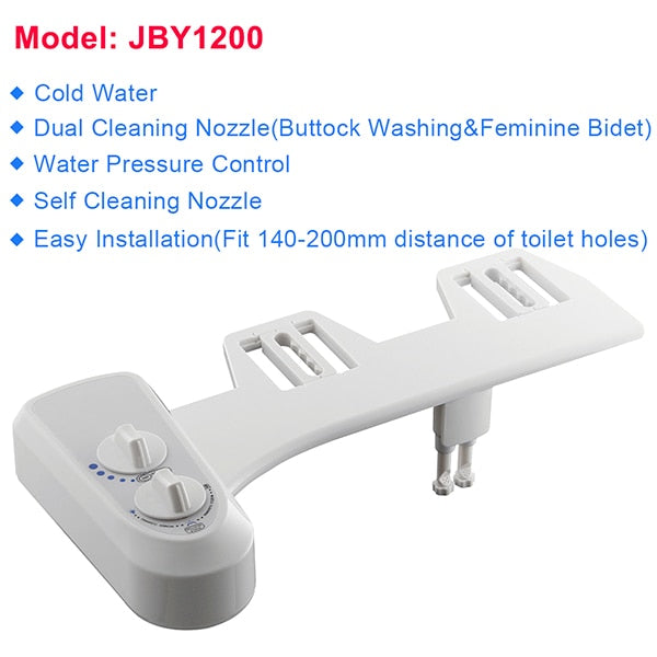 Non Electric Bidet Attachment with Adjustable Pressure