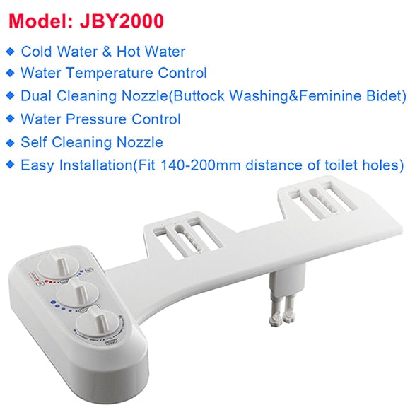 Non Electric Bidet Attachment with Adjustable Pressure