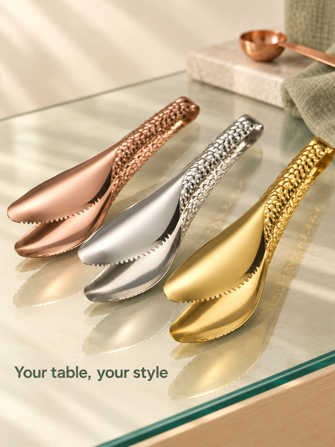 Non-Magnetic Stainless Steel Serving Tongs for Buffets