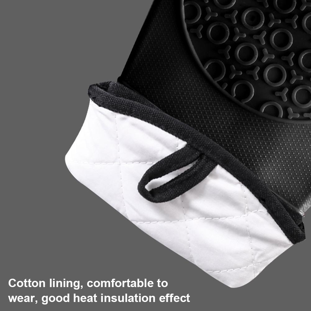 Non-Slip Silicone Oven Mitts: Heat-Resistant Long Cuff