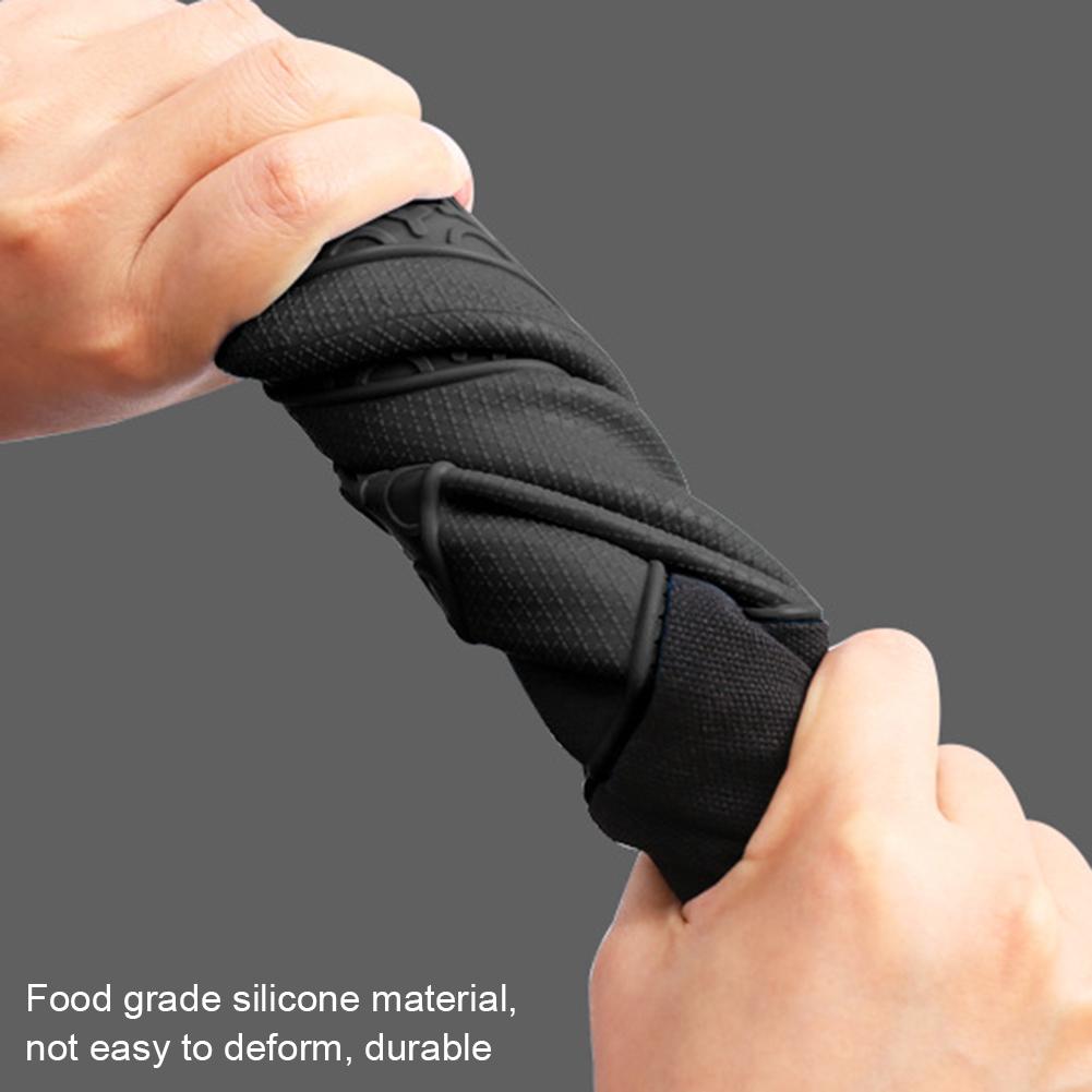 Non-Slip Silicone Oven Mitts: Heat-Resistant Long Cuff