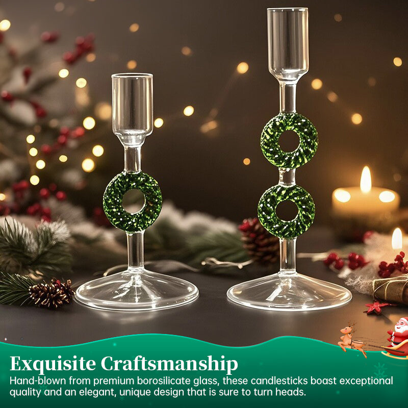 Nordic Glass Candle Holder for Festive Table Decor