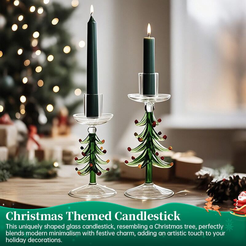 Nordic Glass Candle Holder for Festive Table Decor