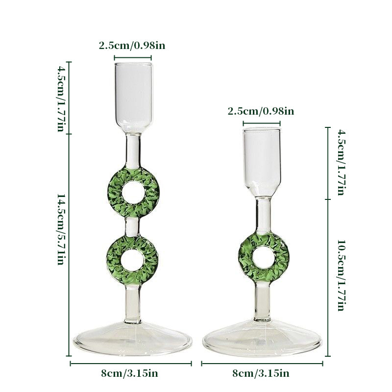 Nordic Glass Candle Holder for Festive Table Decor