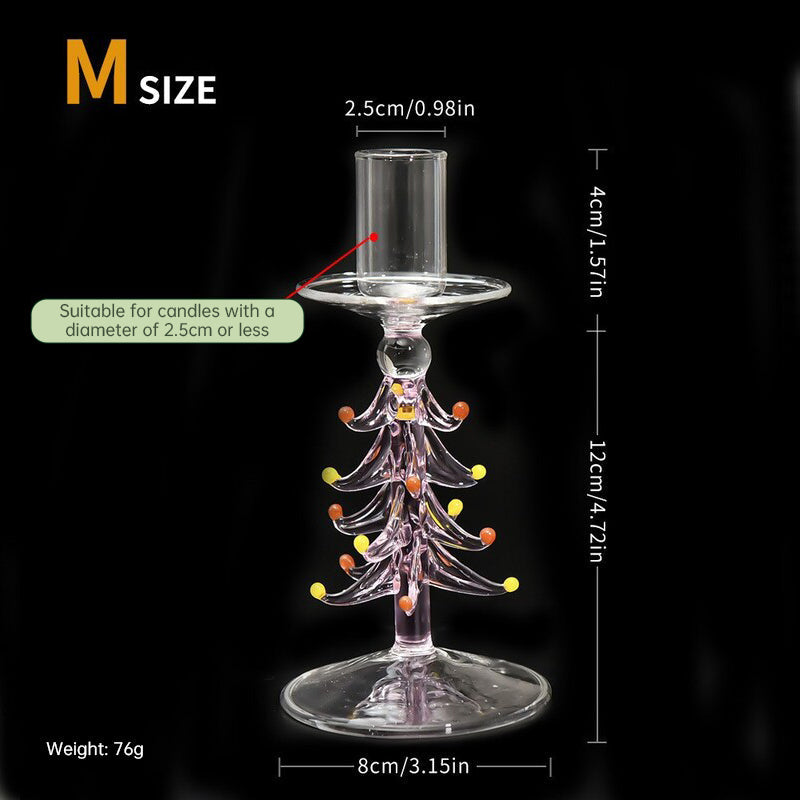 Nordic Glass Candle Holder for Festive Table Decor