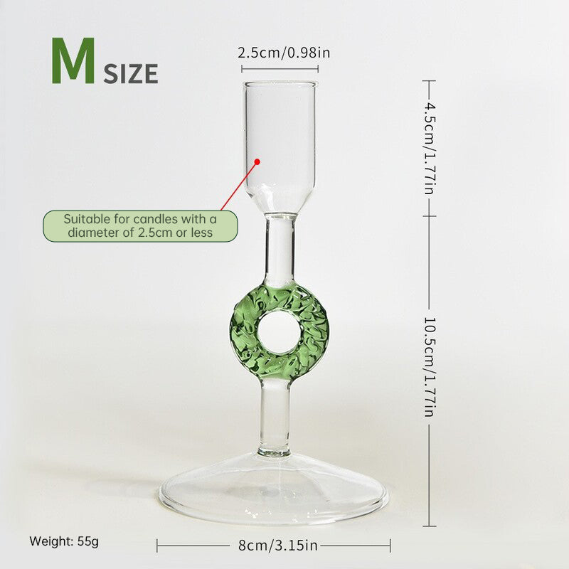 Nordic Glass Candle Holder for Festive Table Decor