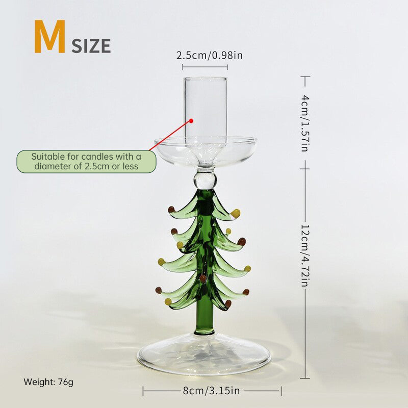 Nordic Glass Candle Holder for Festive Table Decor