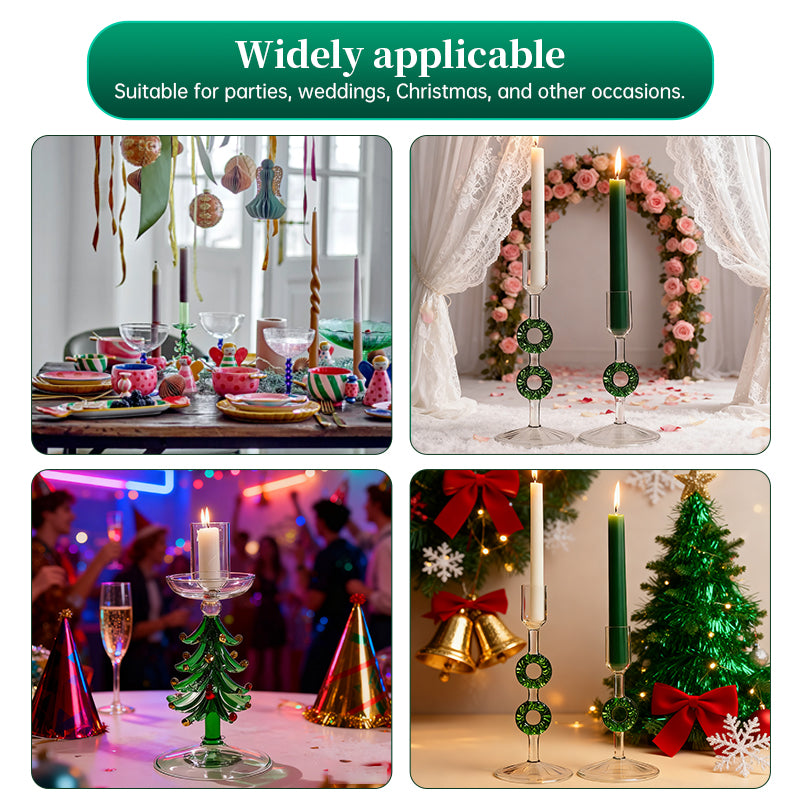 Nordic Glass Candle Holder for Festive Table Decor