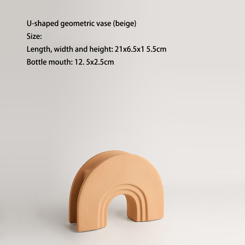 Nordic Ceramic Arch Vase for Modern Floral Displays