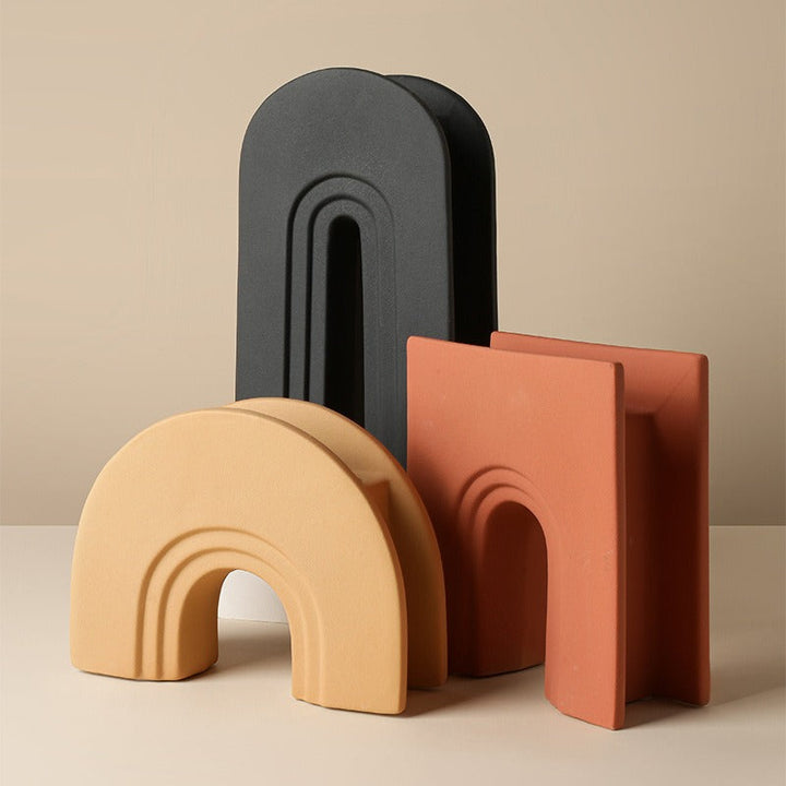 Nordic Ceramic Arch Vase for Modern Floral Displays