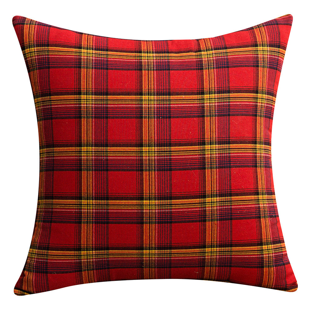 Christmas Plaid Pillow Covers for Cozy Nordic Sofa Decor
