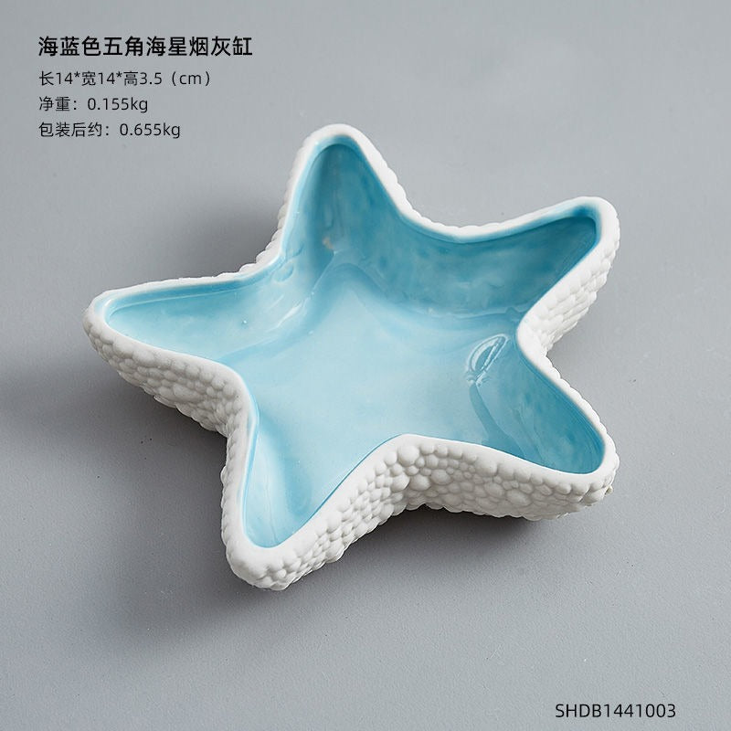 Ceramic Ashtray Set – Nordic Coastal Tabletop Decor